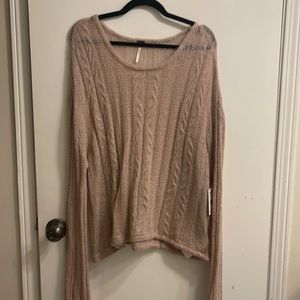 NWT Free People sweater Frappucino size large
